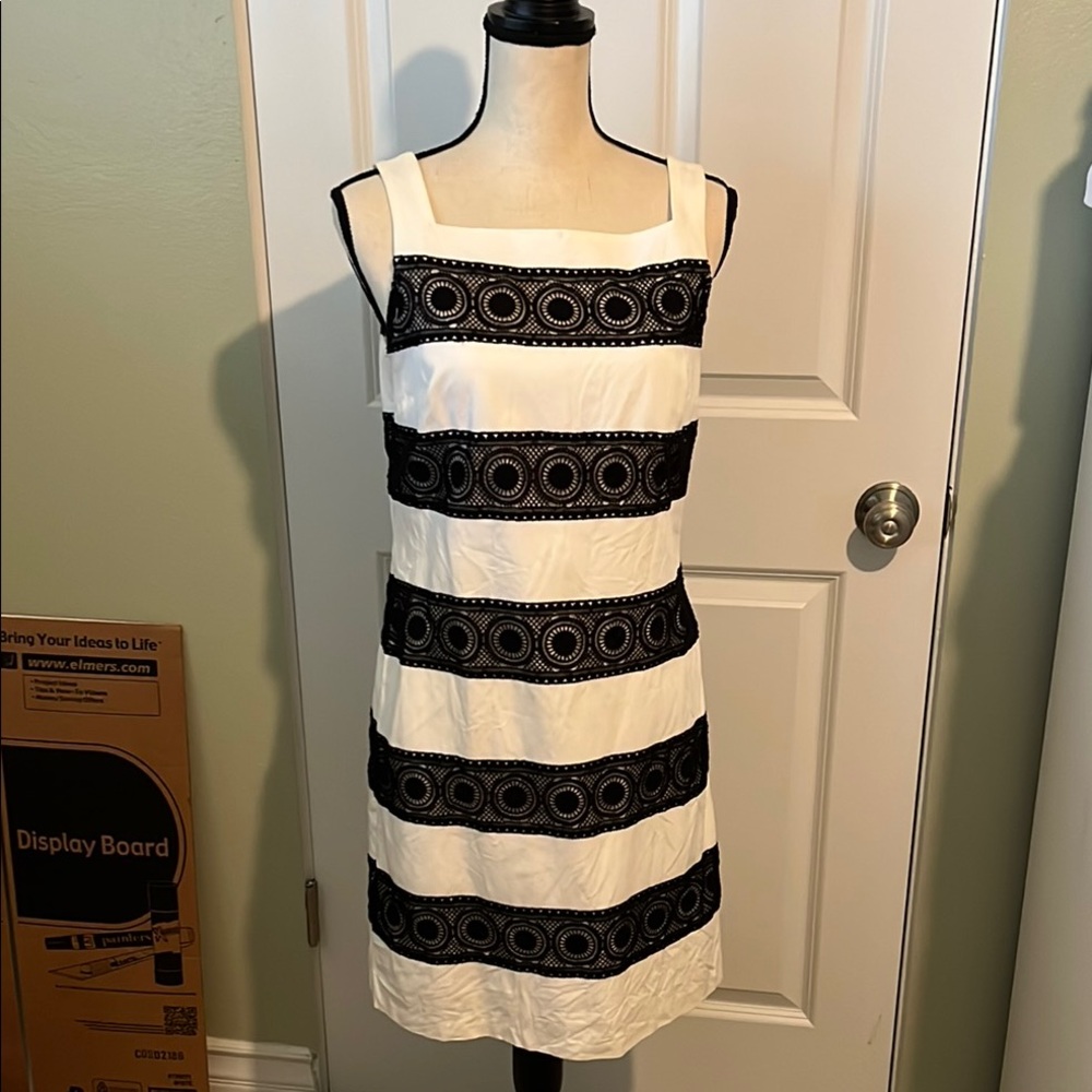 WHBM Black and White Dress